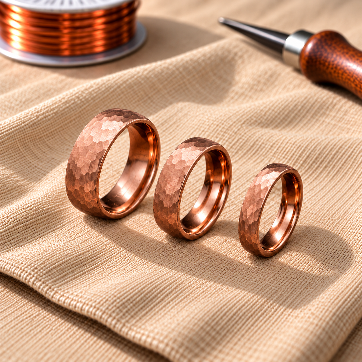 Copper Soul Dint Ring Pure Copper