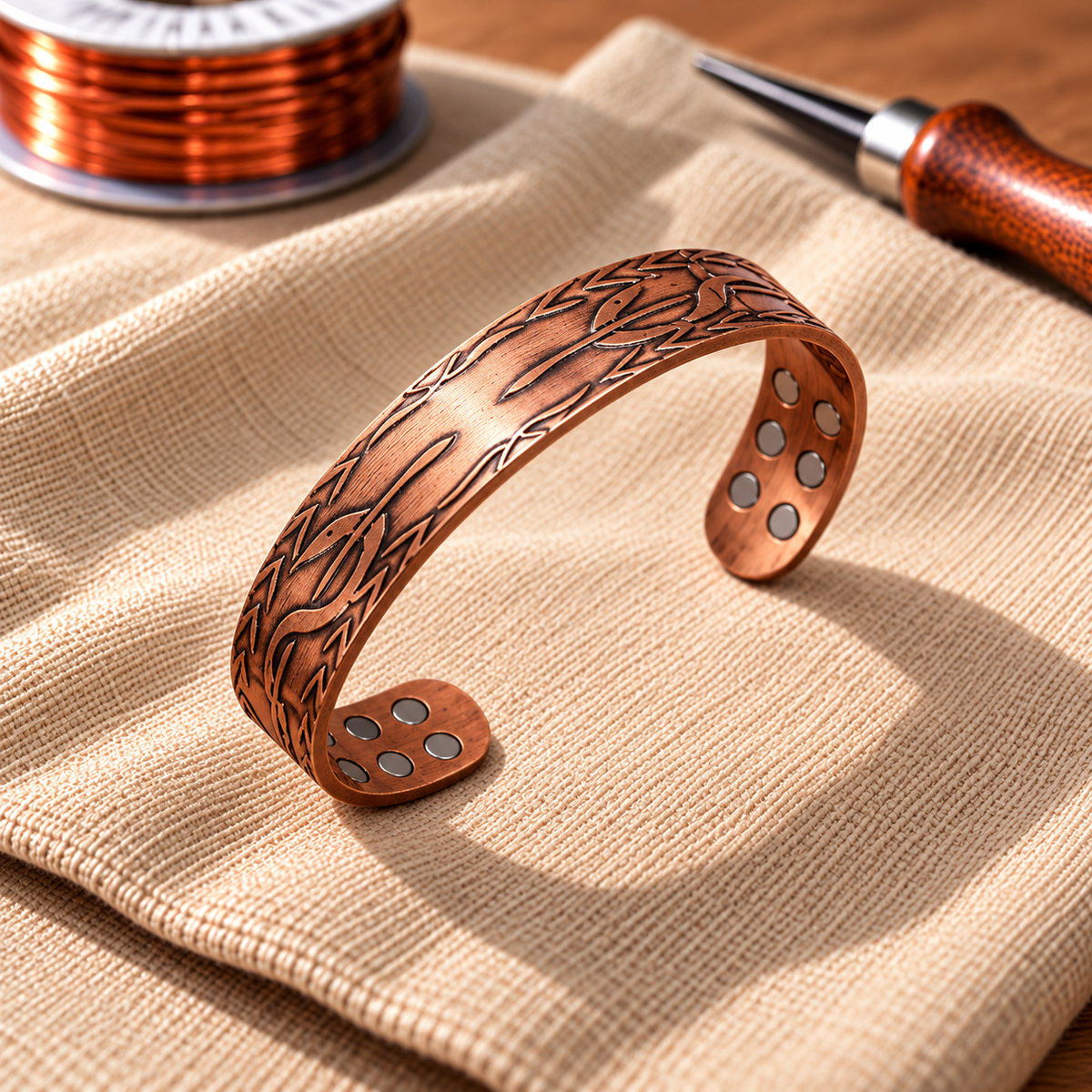 Copper Soul Frond Pure Copper Bracelet