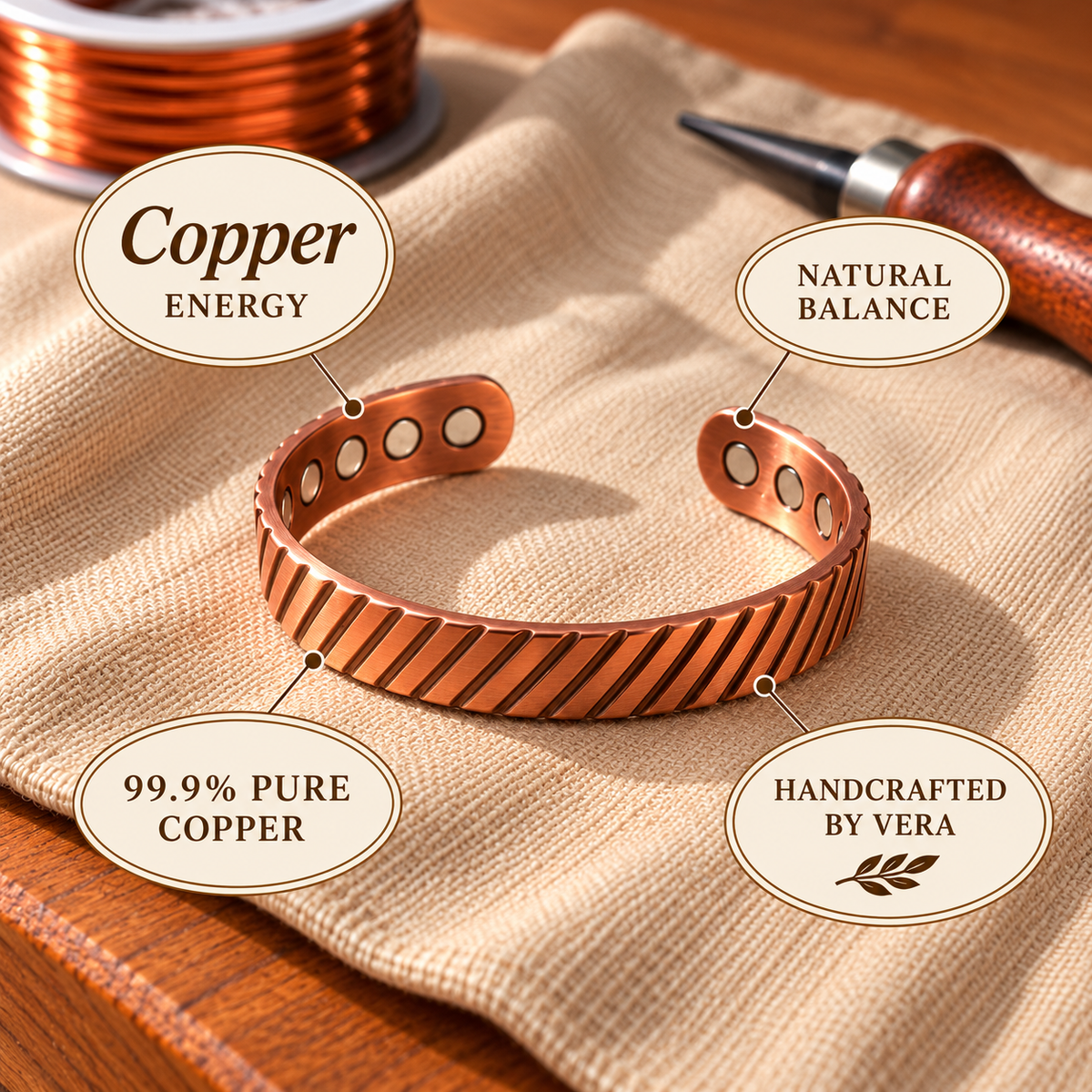 Copper Soul Lilium Pure Copper Bracelet