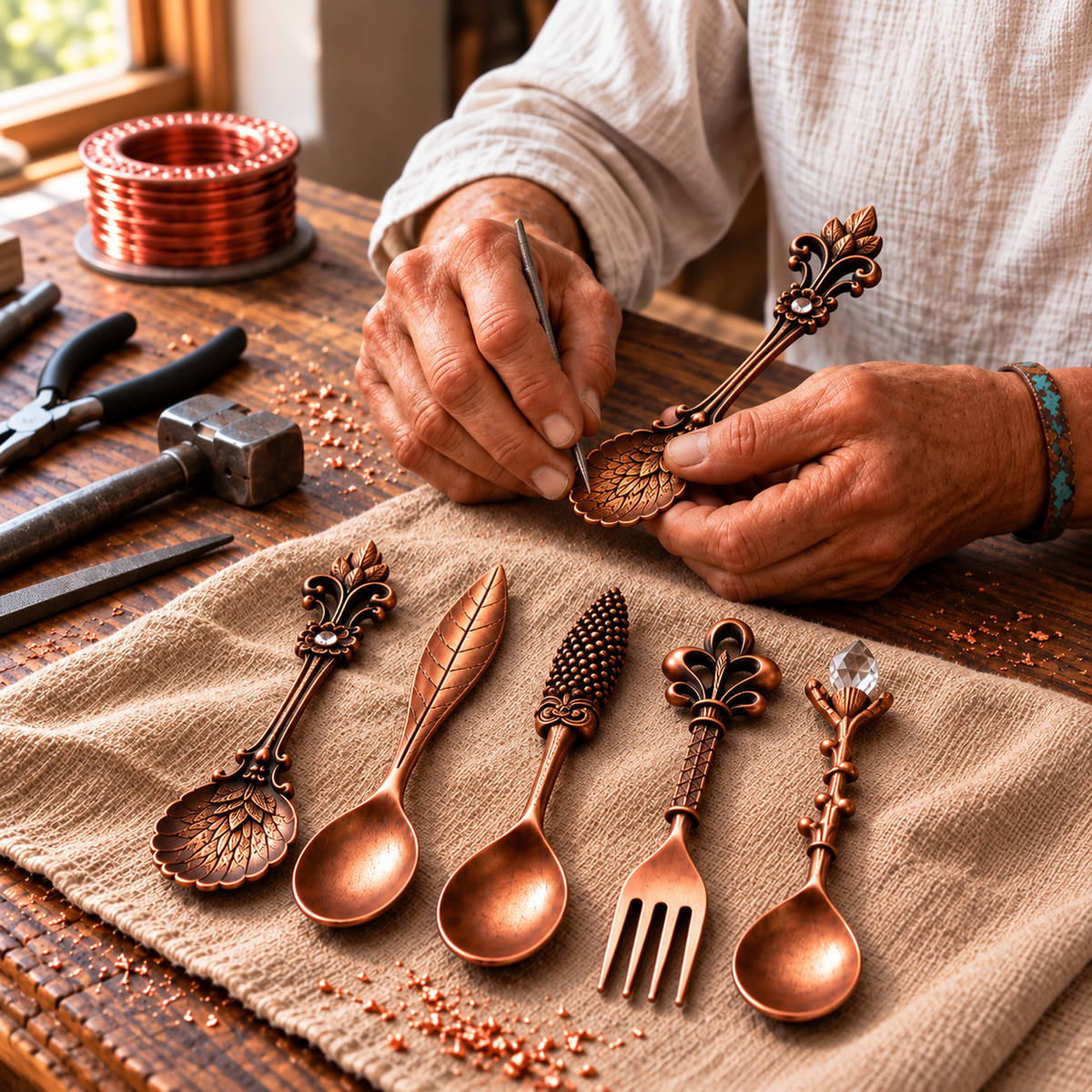 Copper Soul Pure Copper Cutlery Set